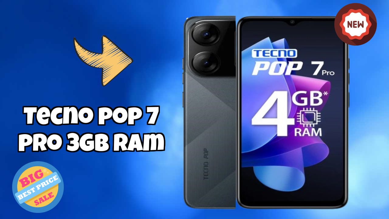 Tecno Pop 7 Pro 3GB RAM Display Size: 6.56 Inches (16.66 Cm) Screen Review