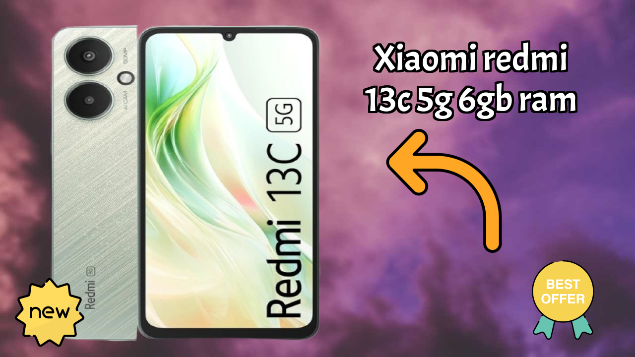 Xiaomi Redmi 13C 5G 6GB RAM Display Size: 6.74 Inches (17.12 Cm) Screen Quality